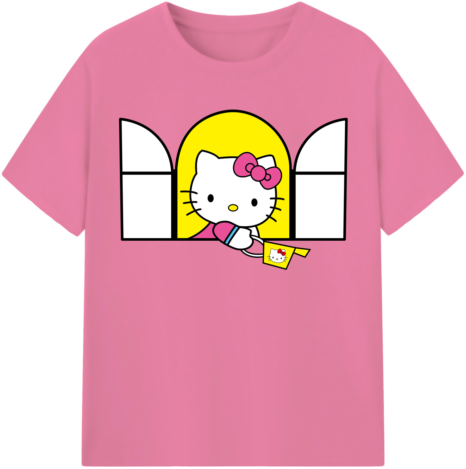 （画像用） Hello Kitty ハローキティ 綿100％半袖Tシャツ（フロントプリント）